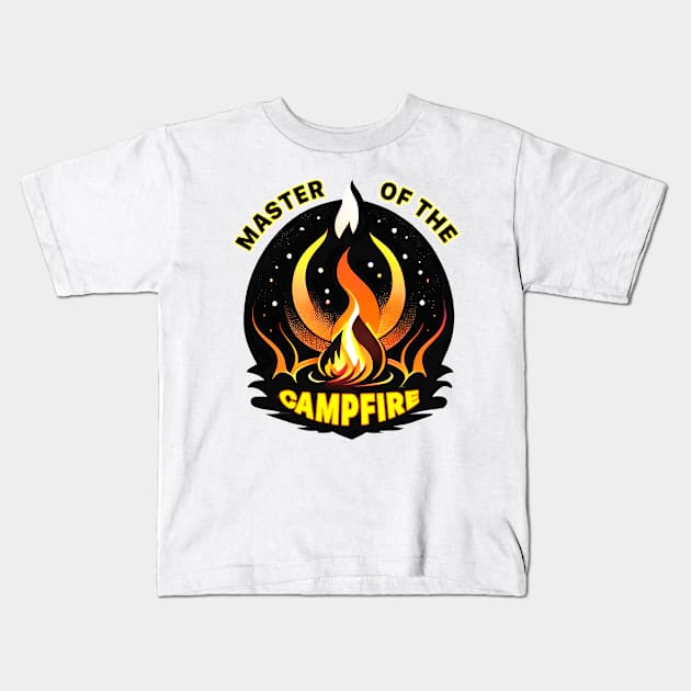 "Master of the Campfire" is an eco-friendly design for nature lovers Kids T-Shirt by CreativeXpro